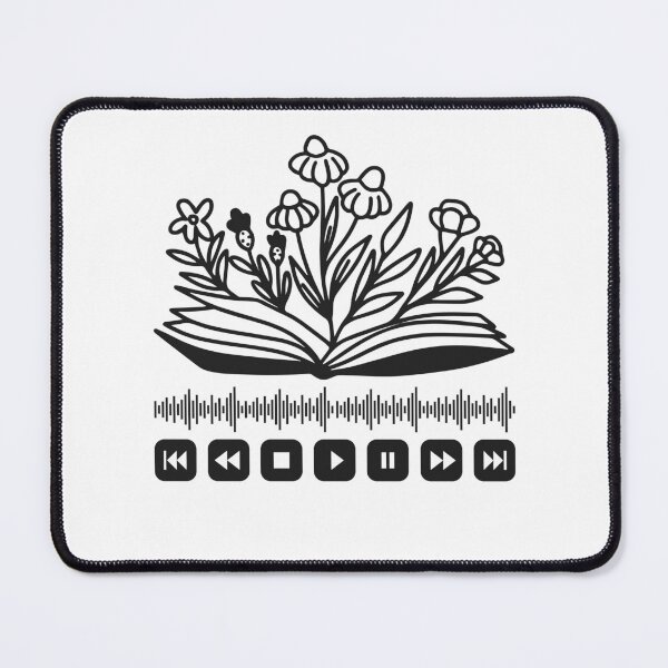 Item preview, Audiobook Lover, Audibooks, Wildflowers, Press Play, Black, Books designed and sold by MerchSearchCO.