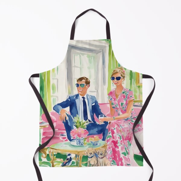 Item preview, Grandmillennial art, glam couple in preppy interior designed and sold by SophieClimaArt.