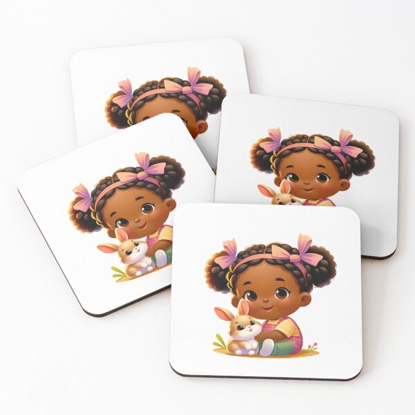 Item preview,  Joyful Girl With Her Bunny Nursery Art Die -Cut Sticker designed and sold by mymagicstoreus.