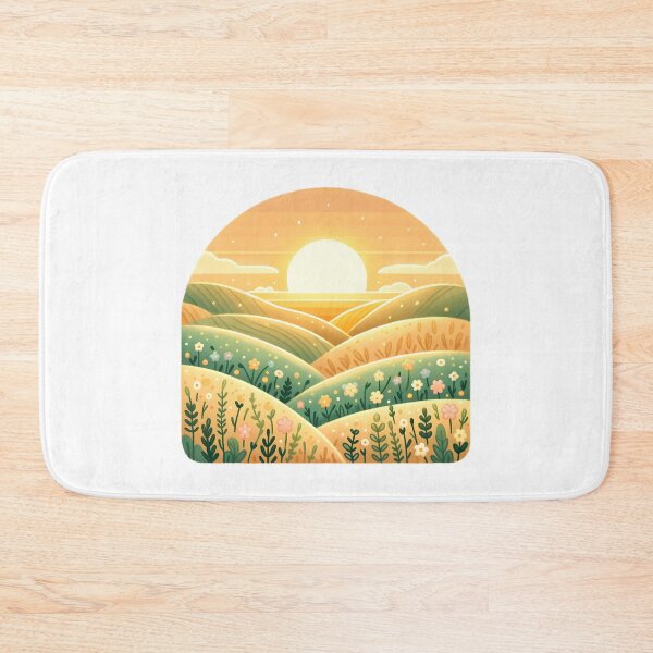Item preview, Sunrise Over Golden Countryside Fields designed and sold by UmbrellaStudio1.
