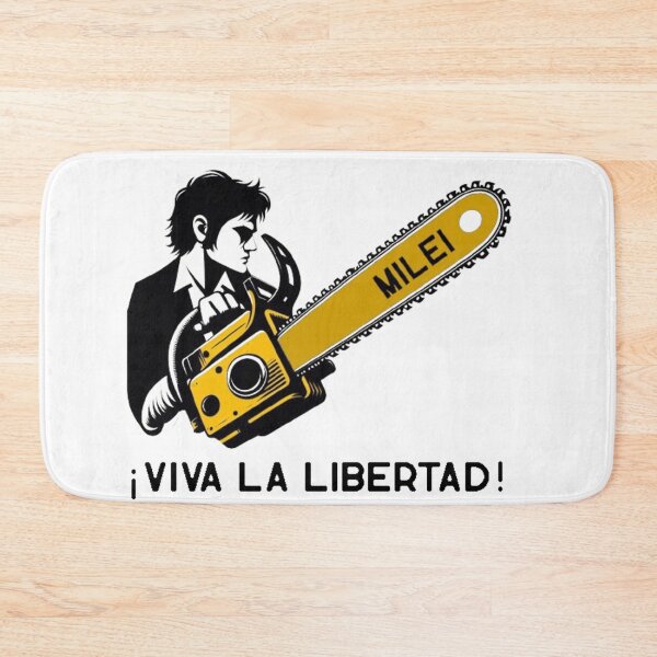 Item preview, Javier Milei chainsaw profile, Viva la Libertad! designed and sold by SilverFrog.