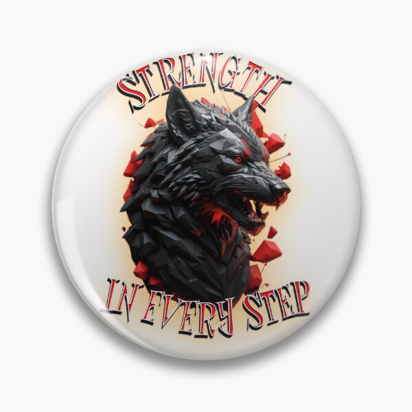 Item preview, Strength In Every Step / Lone Wolf Motivation designed and sold by PolygonPinnacle.