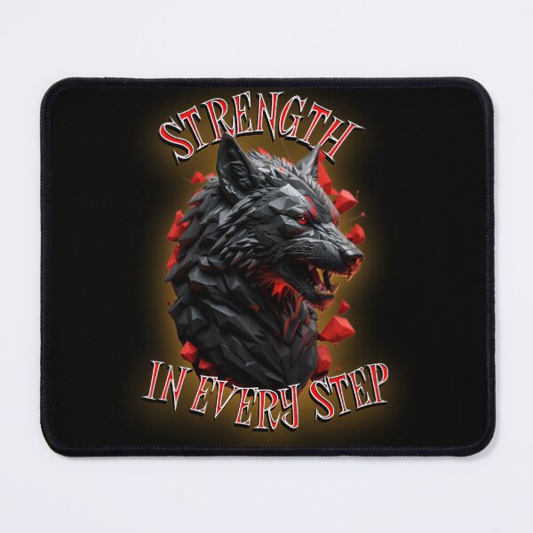 Item preview, Strength In Every Step / Lone Wolf Motivation designed and sold by PolygonPinnacle.