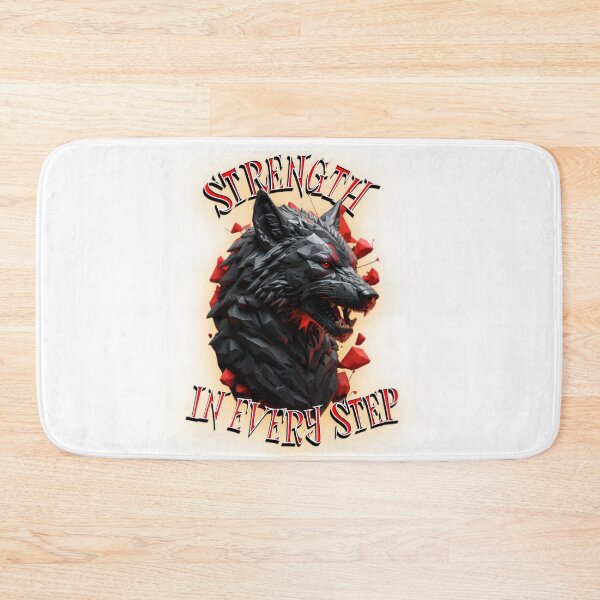 Item preview, Strength In Every Step / Lone Wolf Motivation designed and sold by PolygonPinnacle.