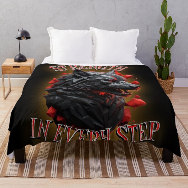 Item preview, Strength In Every Step / Lone Wolf Motivation designed and sold by PolygonPinnacle.
