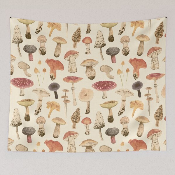 Item preview, Mushroom Season in retro style designed and sold by Kate Vasilchenko Art & Design.