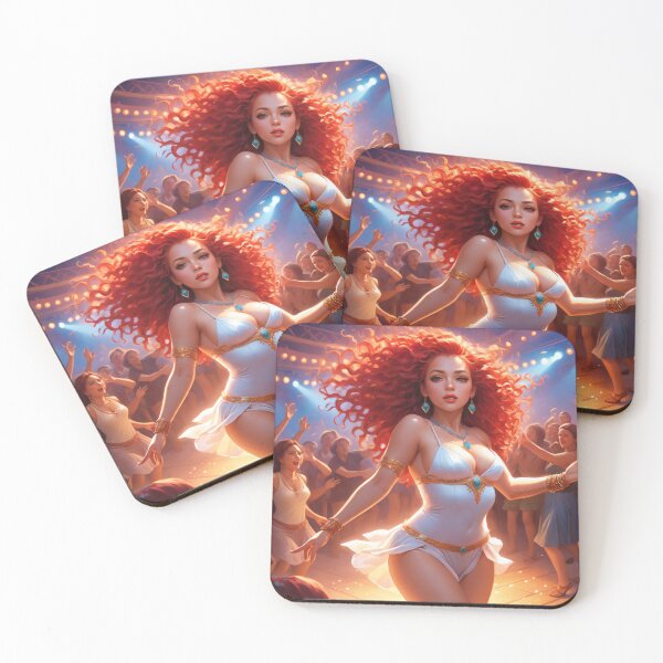 Item preview, Pelirroja bailando vestida de blanco designed and sold by NerdscapeDC.