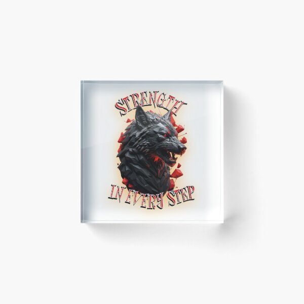 Item preview, Strength In Every Step / Lone Wolf Motivation designed and sold by PolygonPinnacle.