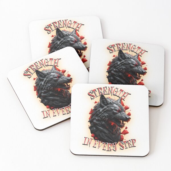 Item preview, Strength In Every Step / Lone Wolf Motivation designed and sold by PolygonPinnacle.