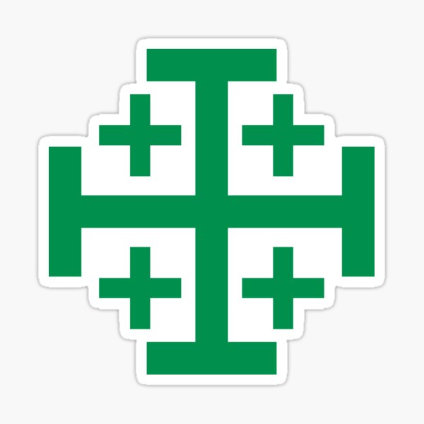 Item preview, Jerusalem Cross (green) designed and sold by PabloDeChenez.