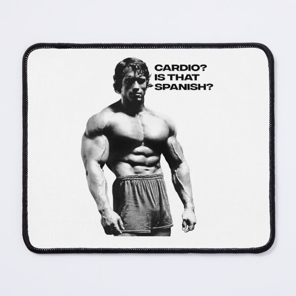 Item preview, Cardio? is that Spanish? Arnold Schwarzenegger Fan art  designed and sold by HuzaifaNaveedh.