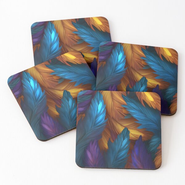 Item preview, Vibrant colorful feather textured print designed and sold by dcrc.