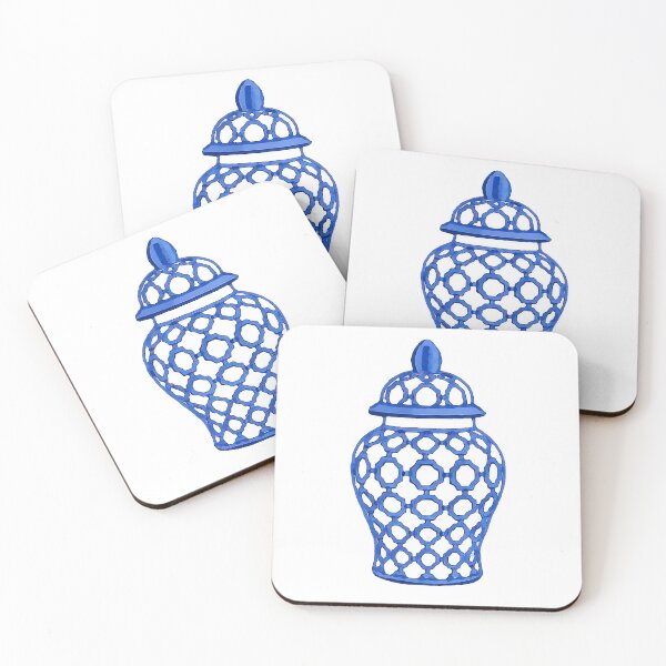 Item preview, Blue and white Ginger Jar Watercolor designed and sold by Yunihadi.