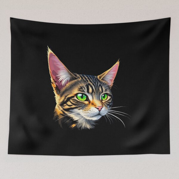 Item preview, The muzzle of a beautiful striped cat designed and sold by Sopilka.