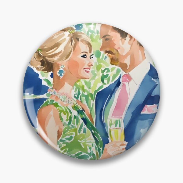 Item preview, Grandmillennial art, glam couple drinking champaign designed and sold by SophieClimaArt.