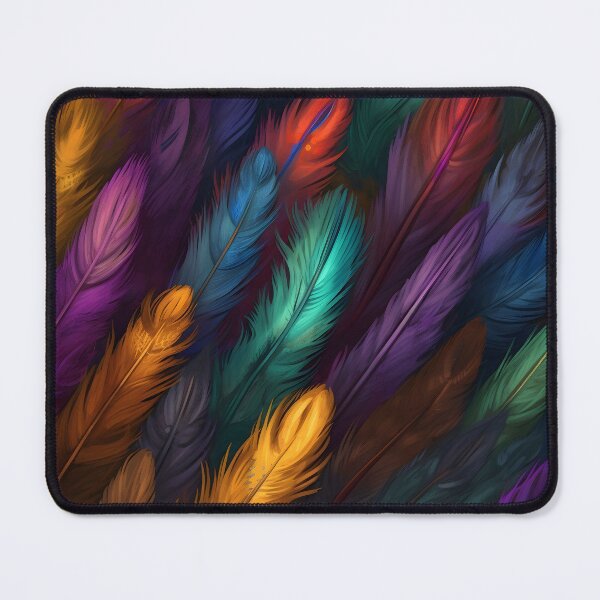 Item preview, vibrant colorful feather textured print designed and sold by dcrc.