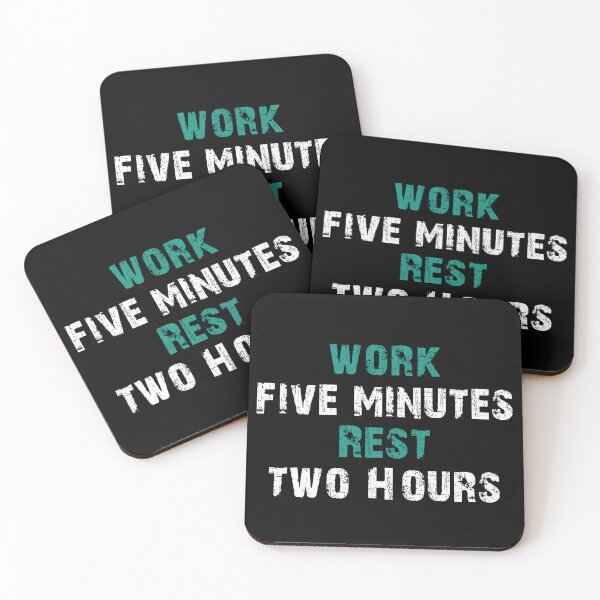 Item preview, "Work Five Minutes, Rest Two Hours" for lazy people! designed and sold by SimpleCosyLifee.