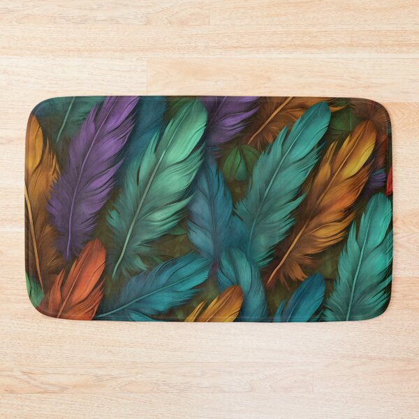 Item preview, vibrant colorful feather textured print designed and sold by dcrc.