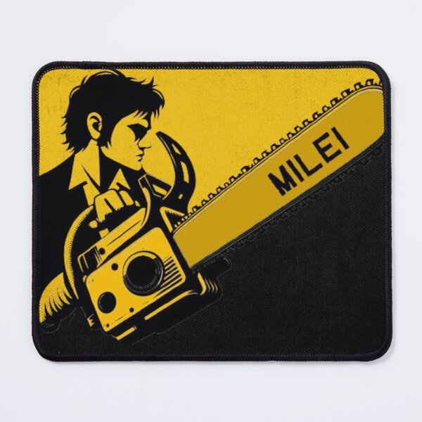 Item preview, Javier Milei with chainsaw, (with background) designed and sold by SilverFrog.