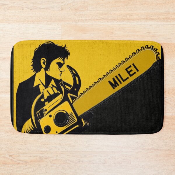 Item preview, Javier Milei with chainsaw, (with background) designed and sold by SilverFrog.