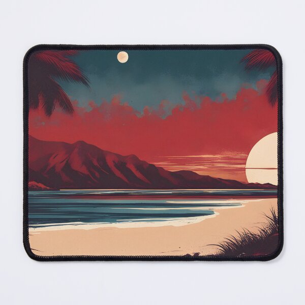 Item preview, Sunset Serenity: Retro Beach Reverie designed and sold by ZipperDragon88.