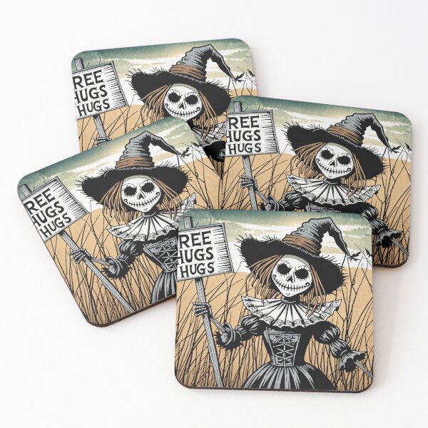 Item preview, Scarecrow with free hugs sign designed and sold by NerdscapeDC.