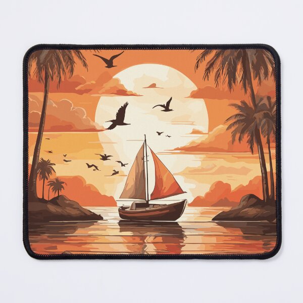 Item preview, Sunset Boat - Beautiful sunset designed and sold by beDiceDesigns.