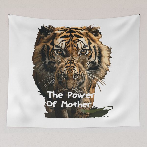 Item preview, A baby tiger and the mother's protection designed and sold by DragonPrint.