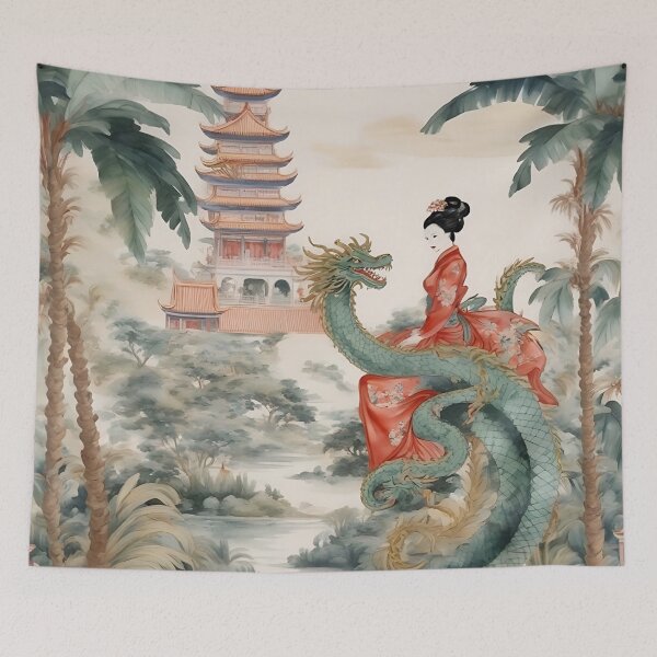 Item preview, Chinoiserie art, The dragon Den designed and sold by SophieClimaArt.