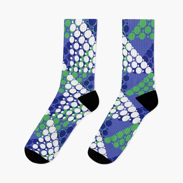 Item preview, Dot Pop Art Green Navy and White Seamless Pattern designed and sold by Sharon Schwalbe.