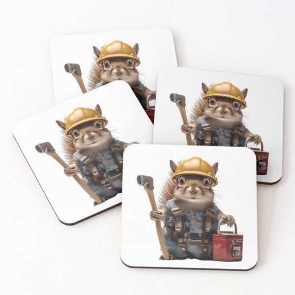 Item preview, Squirrel Construction builder: Rodent with hammer and toolbox designed and sold by pawmad.