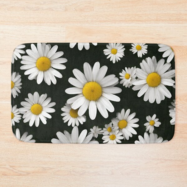 Item preview, Daisies on Black Background, funny, gifts, white, black,  designed and sold by Ewelina  Niemiec.