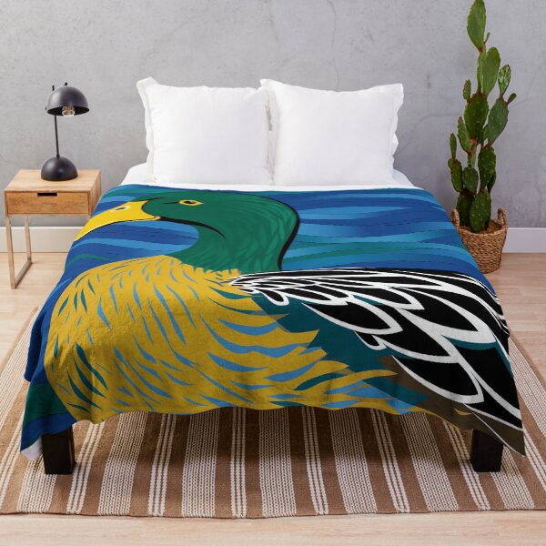 Item preview, Green Yellow Duck in Water designed and sold by EnchantArtCo.