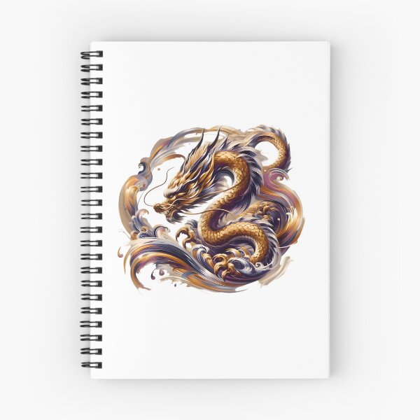 Item preview, Golden Wood Dragon Brushwork designed and sold by AI-Only Creations.
