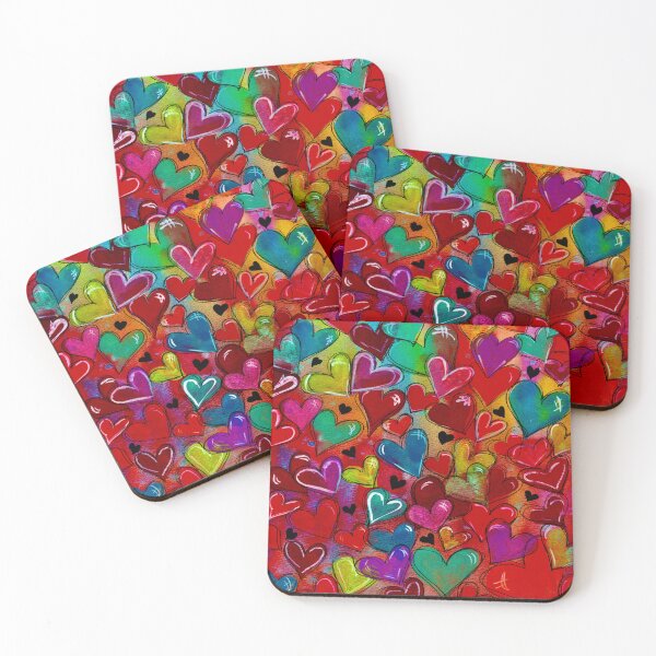 Item preview, Hearts Colliding in Jewel Tones! designed and sold by Ivy Uttaro.