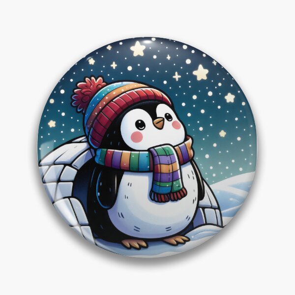 Item preview, "Starry Igloo Nights - Cozy Penguin Wonderland" designed and sold by Ingridpd.
