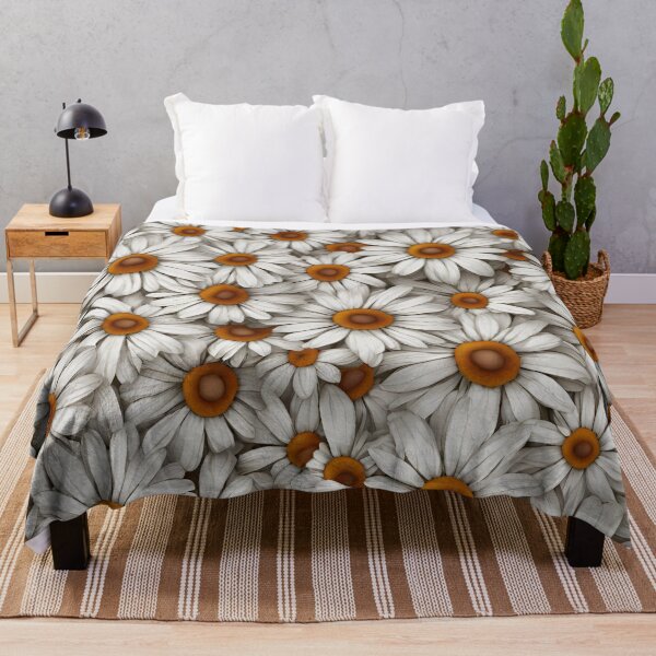 Item preview, Flowers with Orange Centers, funny, gifts, orange, white, flowers, designed and sold by Ewelina Niemiec.