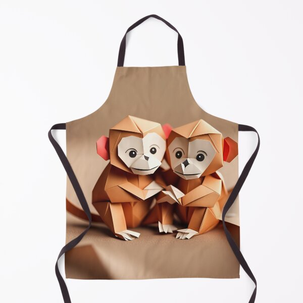 Item preview, Origami Art - Cuddly Companions: Two Adorable Monkeys Embracing designed and sold by ArtfulFolds.