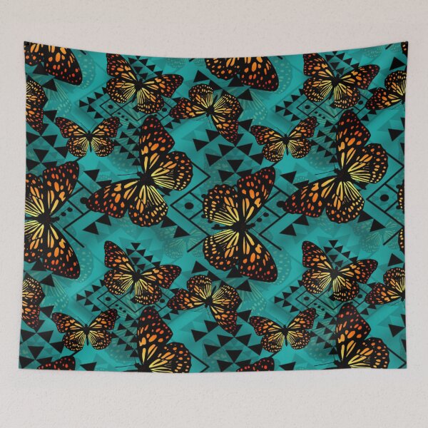 Item preview, Turquoise / Black  / Fire Color Native Butterfly 2024 designed and sold by JMWCD.