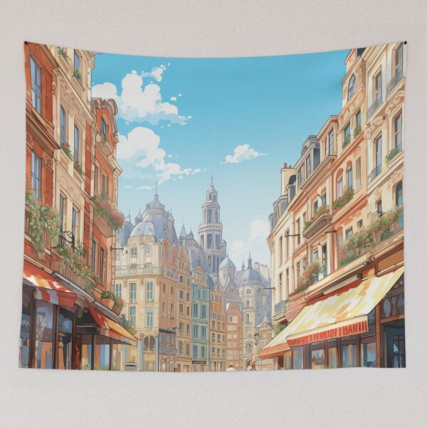 Item preview, A Pop Art Travel Print of Lille - France  designed and sold by StudioRedKoala.