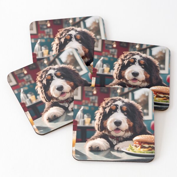Item preview, Bernerdoodle at the Diner designed and sold by Angelandspot.