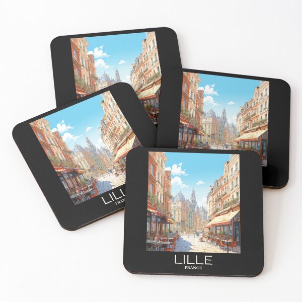 Item preview, A Pop Art Travel Print of Lille - France  designed and sold by StudioRedKoala.