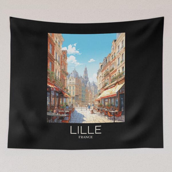 Item preview, A Pop Art Travel Print of Lille - France  designed and sold by StudioRedKoala.