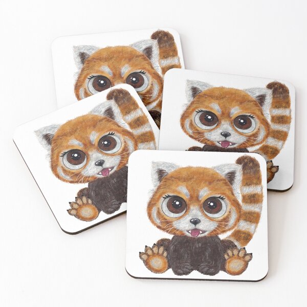 Item preview, Cute baby red panda with big eyes designed and sold by ArtbySvetik.
