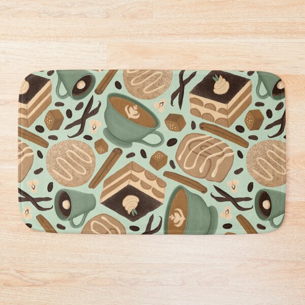 Item preview, Sugar & Spice Coffee Seamless Pattern - Warm Brown Palette & Melon Sunset designed and sold by EcoElsa.