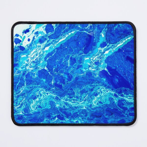 Item preview,  Colorful Deep Blue Turquoise Aqua Orange Yellow Ombre Waves Abstract Acrylic Painting Laptop Skin designed and sold by visualwearja.
