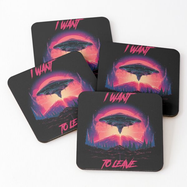 Item preview, I want to leave - synthwave cyberpunk designed and sold by GlitchGrotesque.