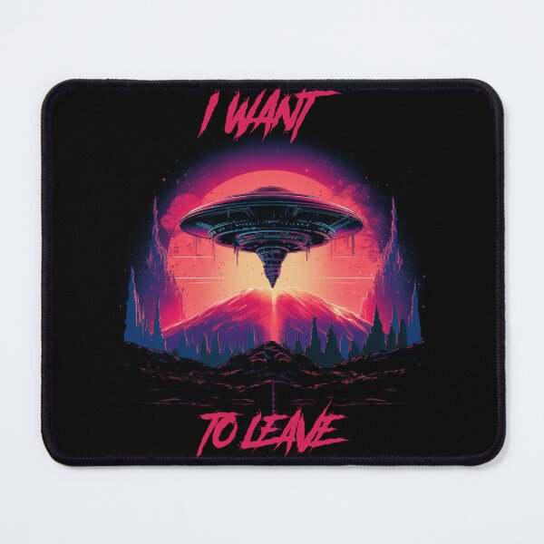 Item preview, I want to leave - synthwave cyberpunk designed and sold by GlitchGrotesque.