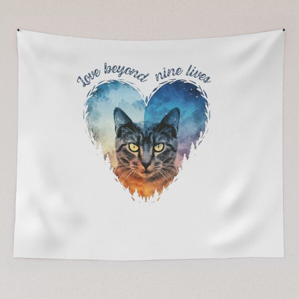 Item preview, Love beyond nine lives designed and sold by BrushVibe.