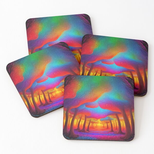 Item preview, Trippy Mushroom Forest  designed and sold by treatsntrinkets.